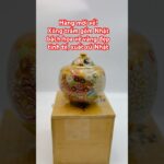 Hàng mới về!Xông trầm gốm Nhật bách hoa vẽ vàng đẹp tinh tế, xuất xứ Nhật Bản, dòng kutani vẽ vàng